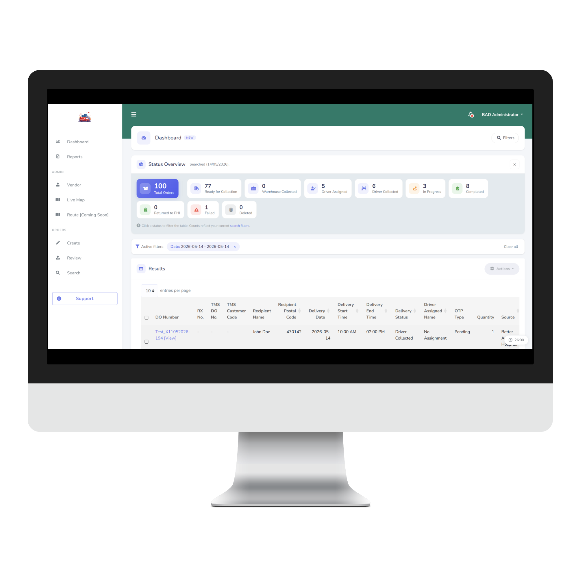 WeTrack Dashboard